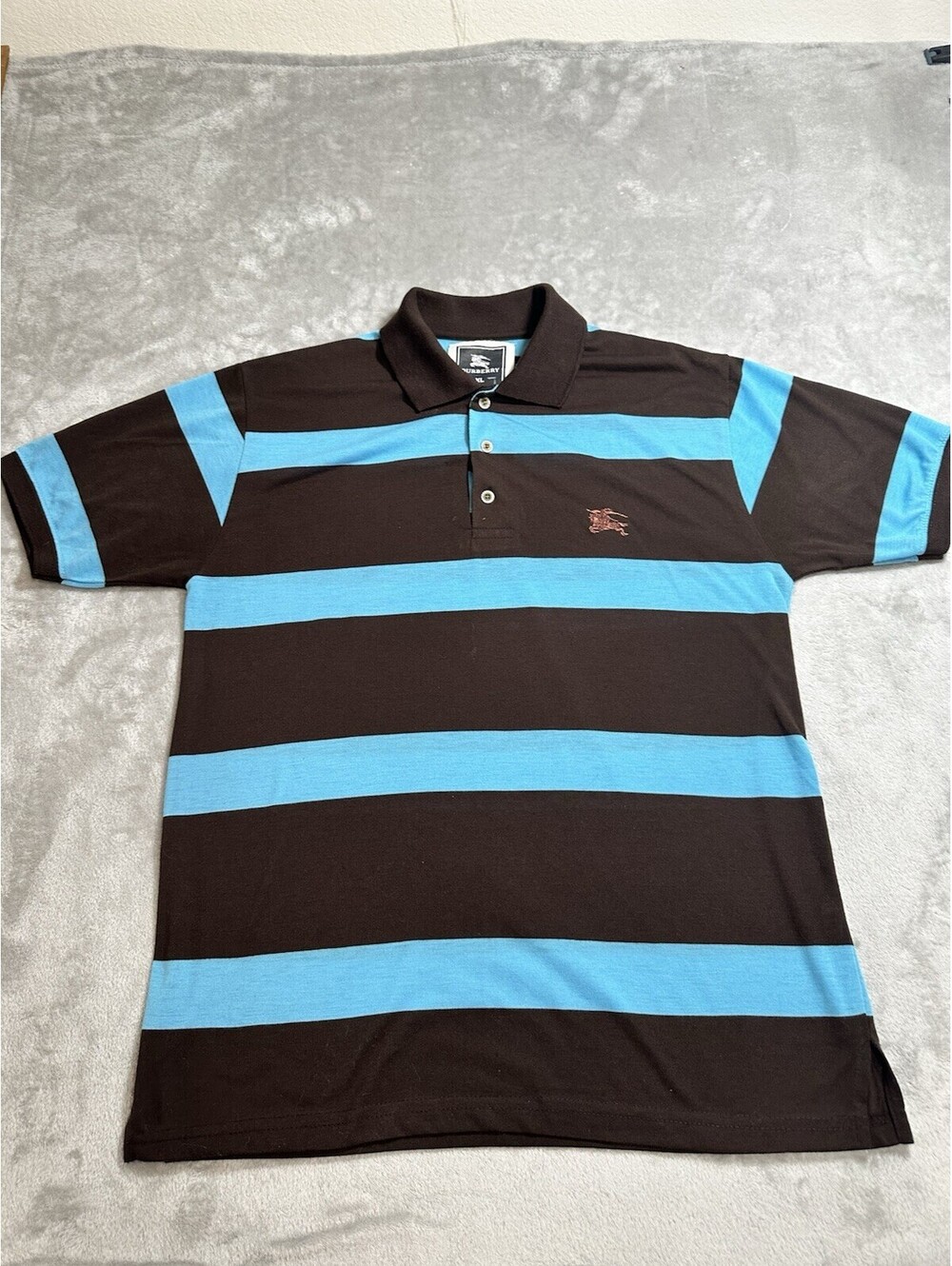 Burberry Striped Vintage Polo Shirt Size XL Multicolor Mens Collared